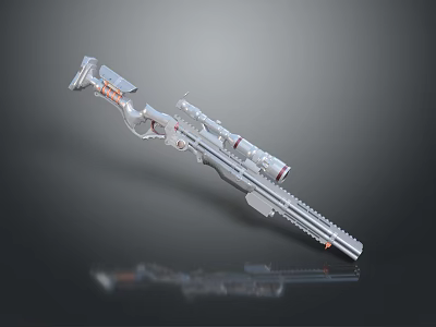 Tactical Sniper Rifle Featuring Scope Metallic Barrel And Precision Design 3d model