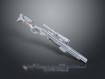 Sniper rifle sight sniper rifle sci-fi sniper rifle semi-automatic rifle combat rifle 3d model