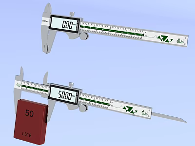 Industrial Digital Vernier Calipers Precision Measuring Equipment With Clear Scale 3d model