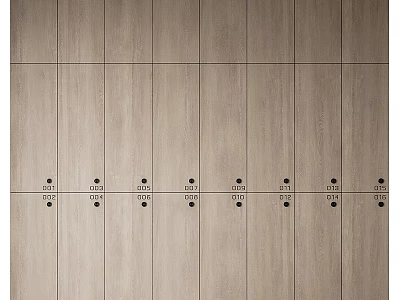 Modern Wooden Sideboard with Sleek Cabinet Doors and Simple Black Dot Handles 3d model