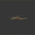 Unique Artistic Helicopter Model With Colorful Blades And Intricate Mechanical Details