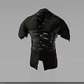 Medieval Chainmail Shirt With Metal Mesh Structure And Yellow Straps Design