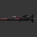 Red Modern Fighter Jet Model With Weapons Wings And Sleek Design 3d model