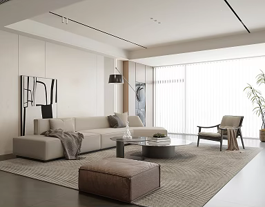 Modern Home Living Room 3d model