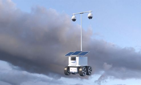 Modern camera unmanned surveillance mobile surveillance 3d model