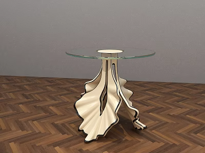 Cream Style Coffee Table Round Table Leaves Creative Art Table Personalized Furniture Ins Fashion Low Table