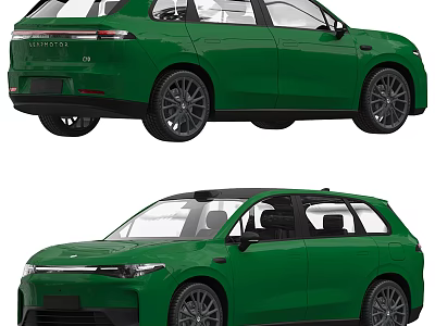 Green SUV Car Showcasing Sleek Exterior Design 3d model
