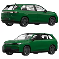 Green SUV Car Showcasing Sleek Exterior Design
