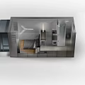 Modern Guesthouse Building With Large Glass Windows And Dark Sleek Exterior Design