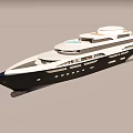 Modern Luxury Yacht With Multi level Decks And Pool 3d model