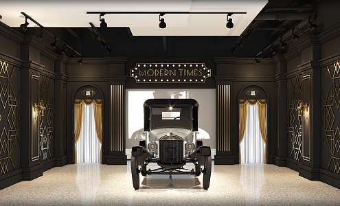 Exhibition Hall Classic Car Exhibition Hall Light Luxury Exhibition Hall Classic Car Retro Exhibition Hall Modern Exhibition Hall Car Exhibition Hall European Style 3d model