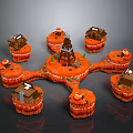 Tower defense sentry tower air defense watchtower observatory tower loft 3d model