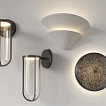 Modern Wall Sconces With Various Designs Including Glass Cylinder White Fan And Decorative Round Shapes