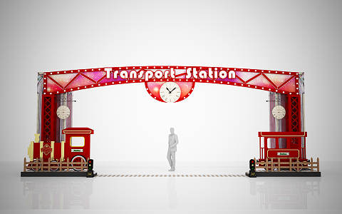 Modern Arch Train Theme 3d model