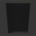 Black Metal Mesh Trash Can with Modern Design for Home Office Use