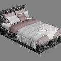 Modern Single Bed 3d model