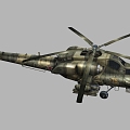 Helicopter Mi28NE Helicopter Attack Helicopter Gunship Low Face Number Low Model Simple Model Game Sub-era Film and Television Level Super Realism 3d model