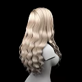 Game Movie Female Character With Golden Long Curly Hair And Black Background