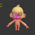 Monkey Cartoon Monkey Anime Monkey Stylized Monkey Fantasy Style Monkey Toy 3d model