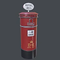 Public Facility Red Royal Mail Post Boxes With 1st Class Service 3d model