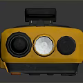 Weapon Communication Device Yellow And Black Walkie Talkie With Antenna Display Screen Buttons