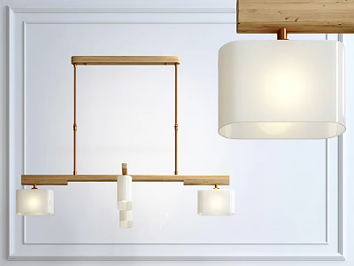 Nordic Chandelier Log Chandelier 3d model