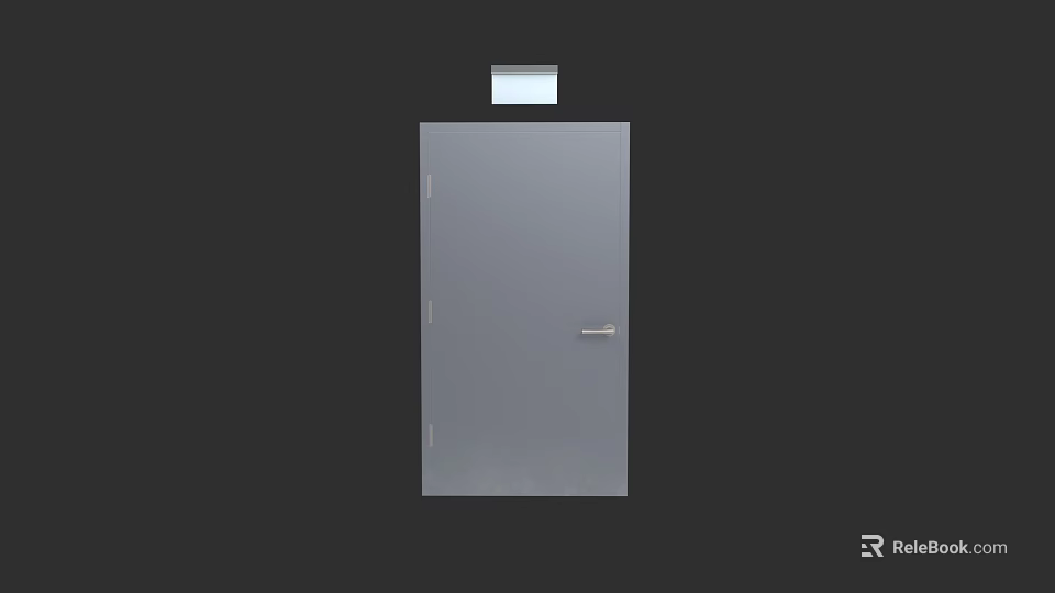 Modern Swing Door Design with Aluminum Frame and Handle for Interior Use 3d model