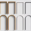 Variety Of Door Frames In Different Shapes And Colors
