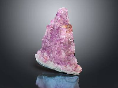Natural Purple Wood Stone Decorative Piece With Unique Texture And Shine Finish 3d model