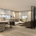 Modern Office Interior Design With Wooden Bookshelves Desk Chair And Natural Light