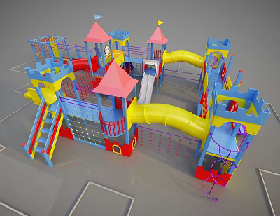 Children's play equipment Modern play equipment 3d model