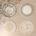 Round Rugs With Various Patterns And Neutral Tones For Living Room Decor