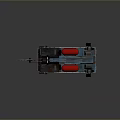 Industrial Style Lighting Combination With Metal Structures Red Accents And Gear Design Elements