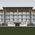 Scenic Modern Residential Community With Palm Trees Greenery And Pedestrian Pathway
