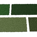 Ideal Photo Check-in Spot With Four Green Artificial Grass Mats Different Shades