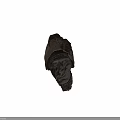 Game Movie Character Sculpture Head Featuring Hooded Stone Texture And Calm Facial Expression