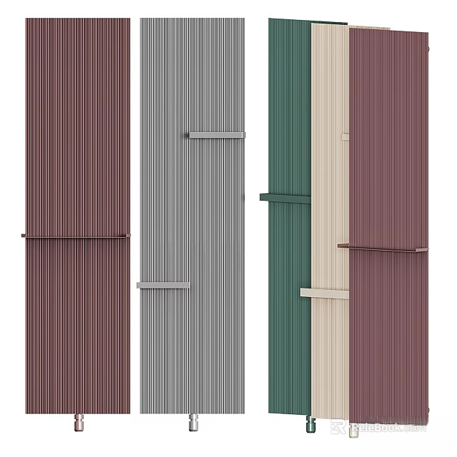 Modern Wall Paneling Design With Multiple Color Options Vertical Slats And Decorative Panels 3d model