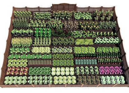 Crops Vegetables Crops Vegetable Gardens Vegetable Fields Agricultural Products Grain Pastoral Fruits and Vegetables Green Vegetables Rural Agricultural Plants 3d model