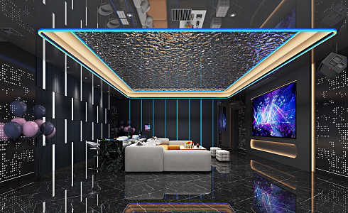 Modern KTV Singing Hall Dance Hall 3d model