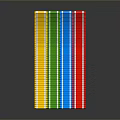 Vibrant Curved Multicolor Stripes Design With Yellow Green Blue And Red Hues