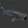 Colorful Spotted Shark Model With Blue White Patterns And Artistic Design