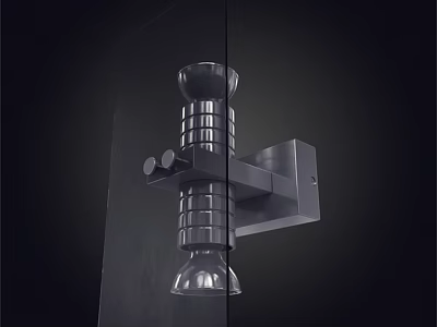 Modern Wall Light With Sleek Metal Multi Layer Structure And Contemporary Design Fixture 3d model