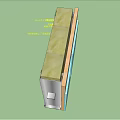 Structural Building Component Cross Section With Material Layers And Dimension Labels 3d model