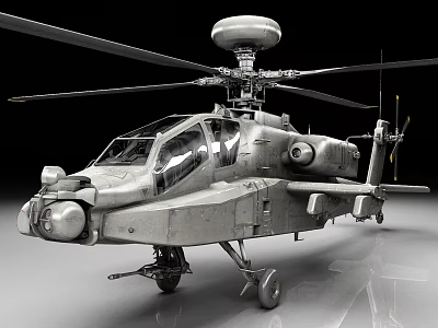 Military Attack Helicopter With Rotor System And Armored Cockpit Design 3d model