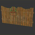 Fence Gate Fence Wall Defense Wall Wooden Fence 3d model