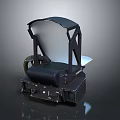 Ergonomic Military Aircraft Cockpit Seat With Black Protective Frame And Cushioned Backrest