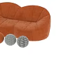 Contemporary Sectional Sofa With Plush Fabric Stitched Detailing And Multiple Color Options