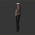 Stylish Brown Jacket With White Shirt Dark Vest And Black Pants Outfit