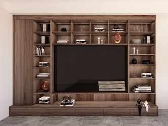 Modern TV Background Cabinet 3d model