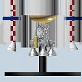 Shenjian Tian Rocket Model With Digital Markings And Spacecraft Logo Design